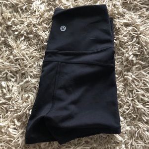 Black lululemon yoga shorts